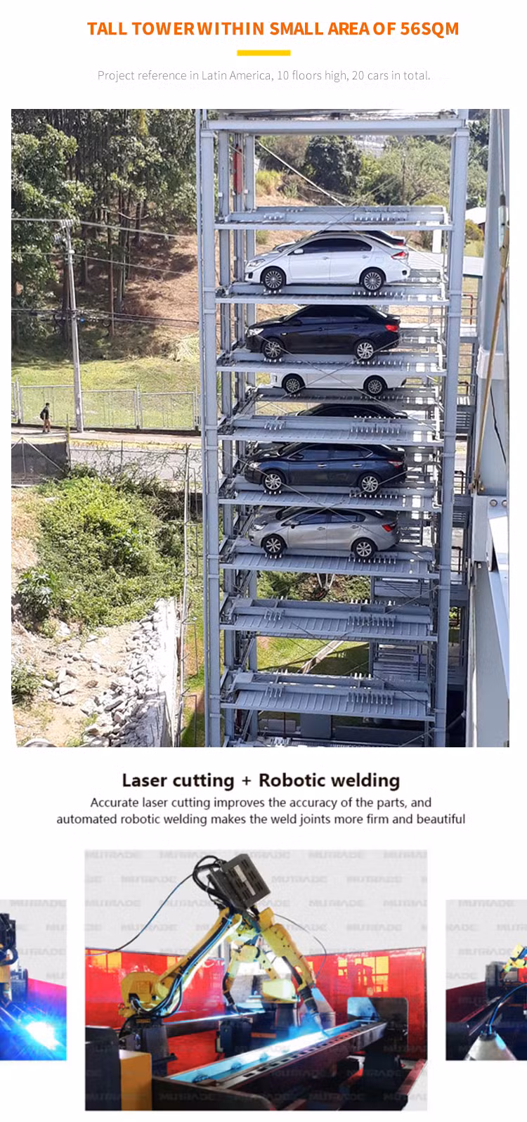Tower Parking Automated Smart Car Vertical Stack Parking System Auto Puzzle Car Parking Manufacturer