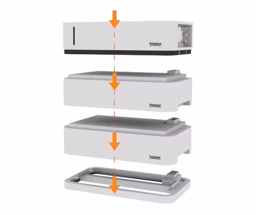 Sunrain Stacked Pack 5kwh to 35kwh 10 Years Warranty Lithium Battery