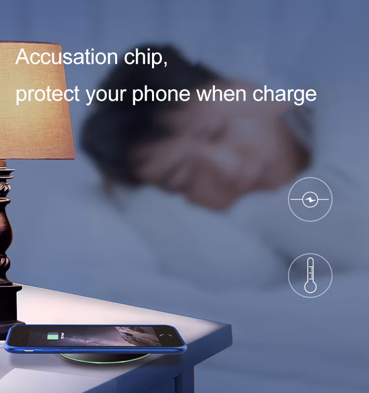 Custom Logo Promotional Gifts Universal 15W Wireless Charging Pad Fast Charger Portable Round Aluminium Alloy 10W LED Light Wireless Chargers