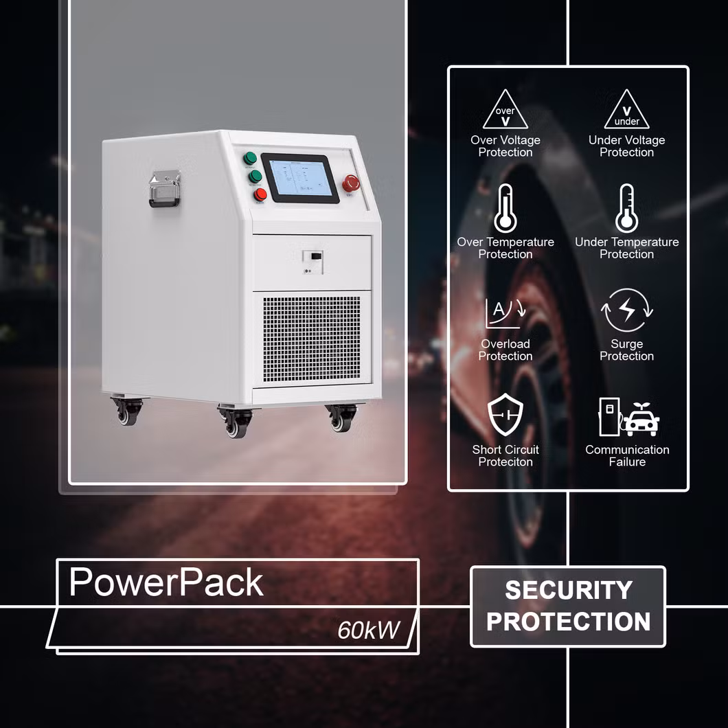 SETEC POWER Self-developed Modules Level 3 Fast Charging 60kW Portable Electric Vehicle Charger EV Charging Station CCS CHAdeMO NACS