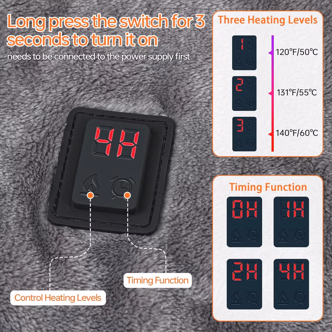 Cordless Electric Blanket USB Portable Heated Blanket