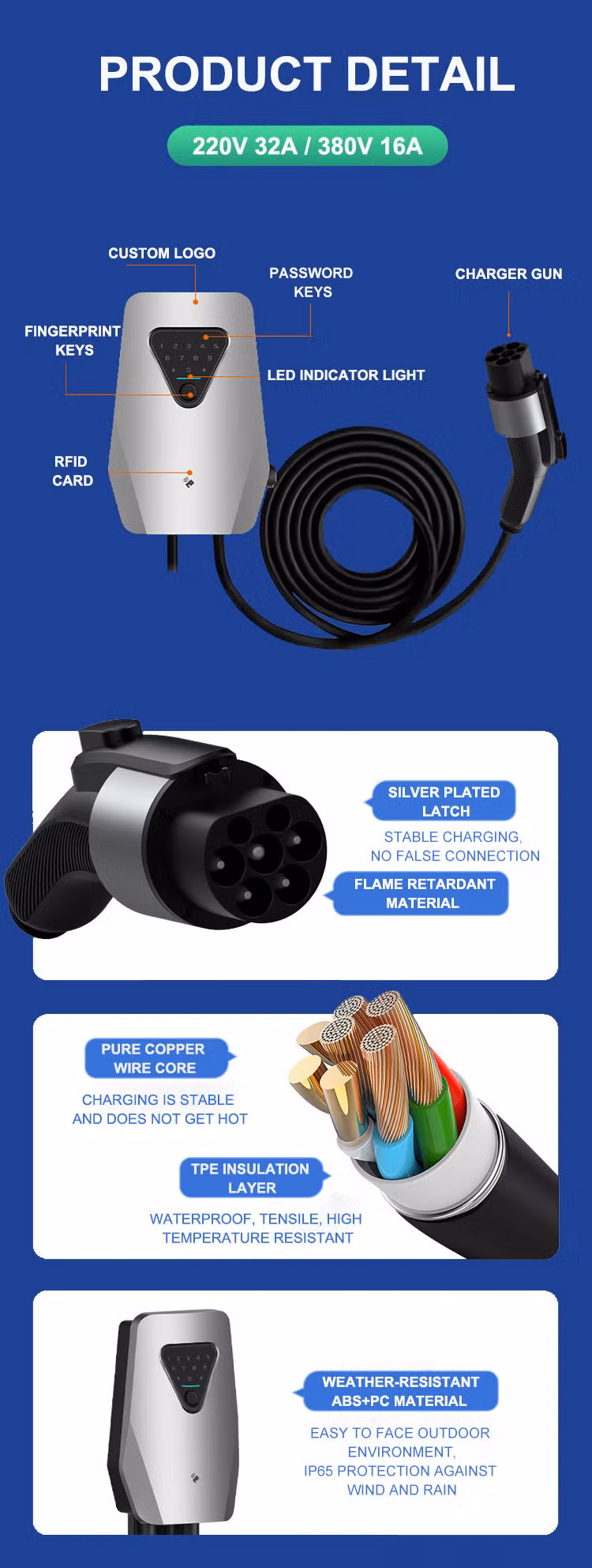 New WiFi 4G Bluetooth Shop Bus Home Commercial Fast Electric Car Charger