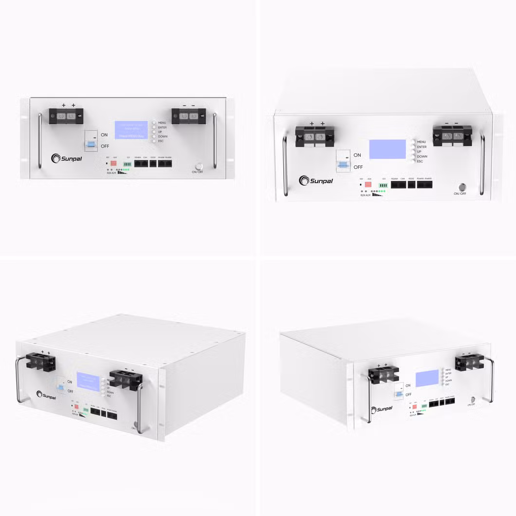 Sunpal Rack Mount LiFePO4 Batterie 48V 100ah 200ah Solaire Lithium Ion Battery Backup
