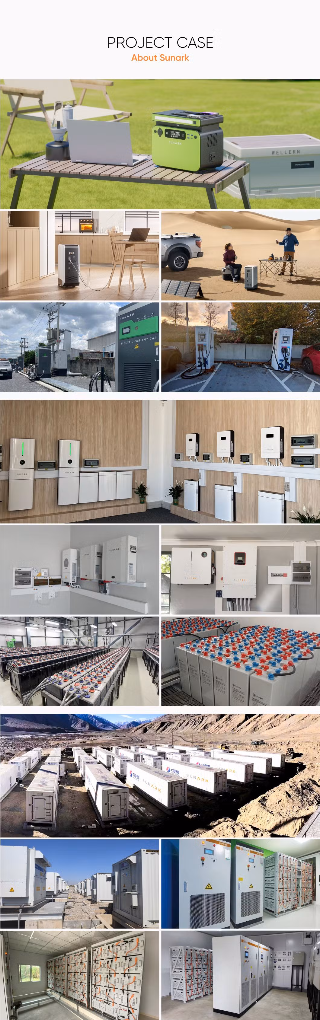 Sunark Home Energy Storage Inverter Battery 4kw 5kw 6kw 12V 24V All in One Ess Solar Battery Lithium with Inverters