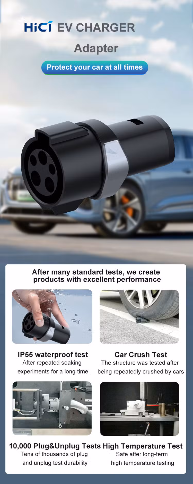 CE, ISO, TUV, IEC, UL, cUL Charging Cable Electrical Vehicle Electric Car Charger Station Connector