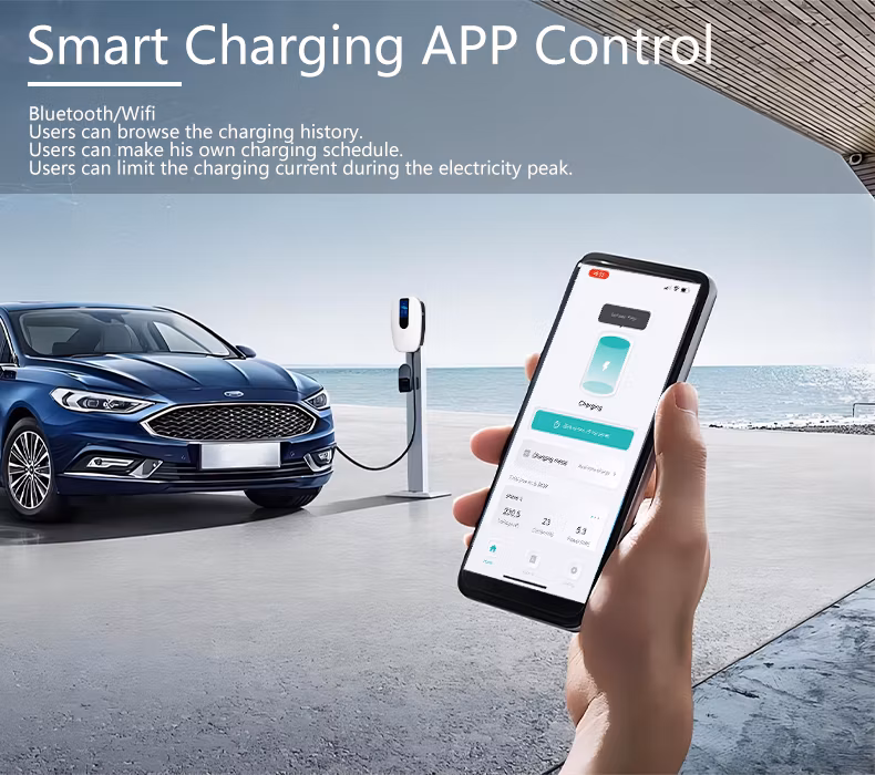 APP Control 32A AC EV Charger Station with WiFi for EV Car