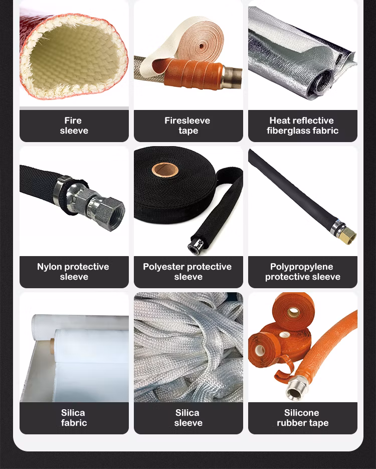 Glassfiber Fabric Insulation Materials High Temperature Silicone Hose for Exhaust