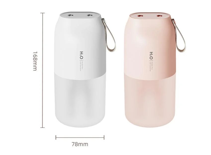 Portable Mini USB Dual Spray Mist Diffuser Air Humidifier with Warm Night Light