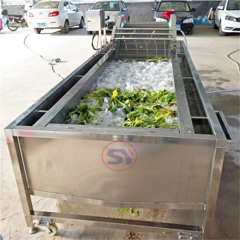 Air Bubbling Water Commercial Washer for Fruit and Vegetable Processing Line