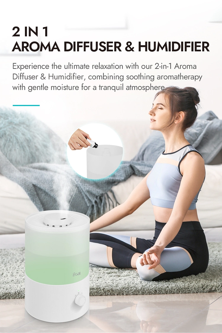 Top Fill 7 Color Night Light Air Conditioner Purifier Portable Ultrasonic Humidifier for Home Use