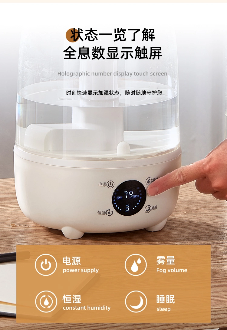 CE Approved Top Fill Ultrasonic Aroma Diffuser Sleep Mode Air Humidifier with Aroma Tray for Home and Office 4L