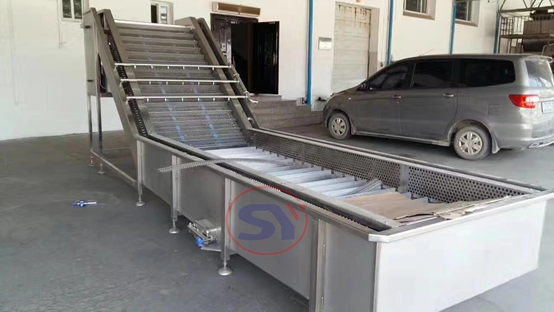 Air Bubbling Water Commercial Washer for Fruit and Vegetable Processing Line