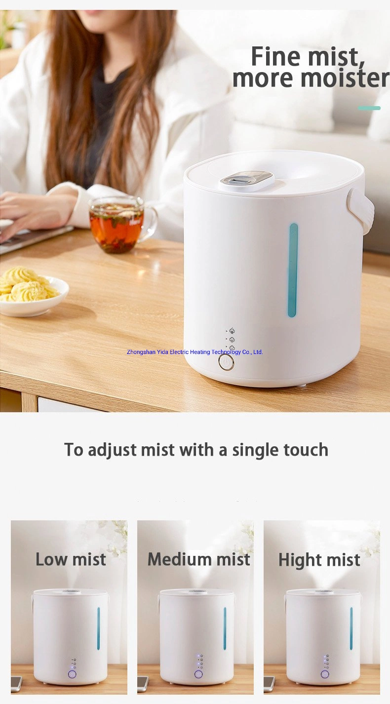 Top Fill Design Mistadjustable Mist Top Fill Room Ultrasonic Humidifier 3L Ultrasonic Humidifier