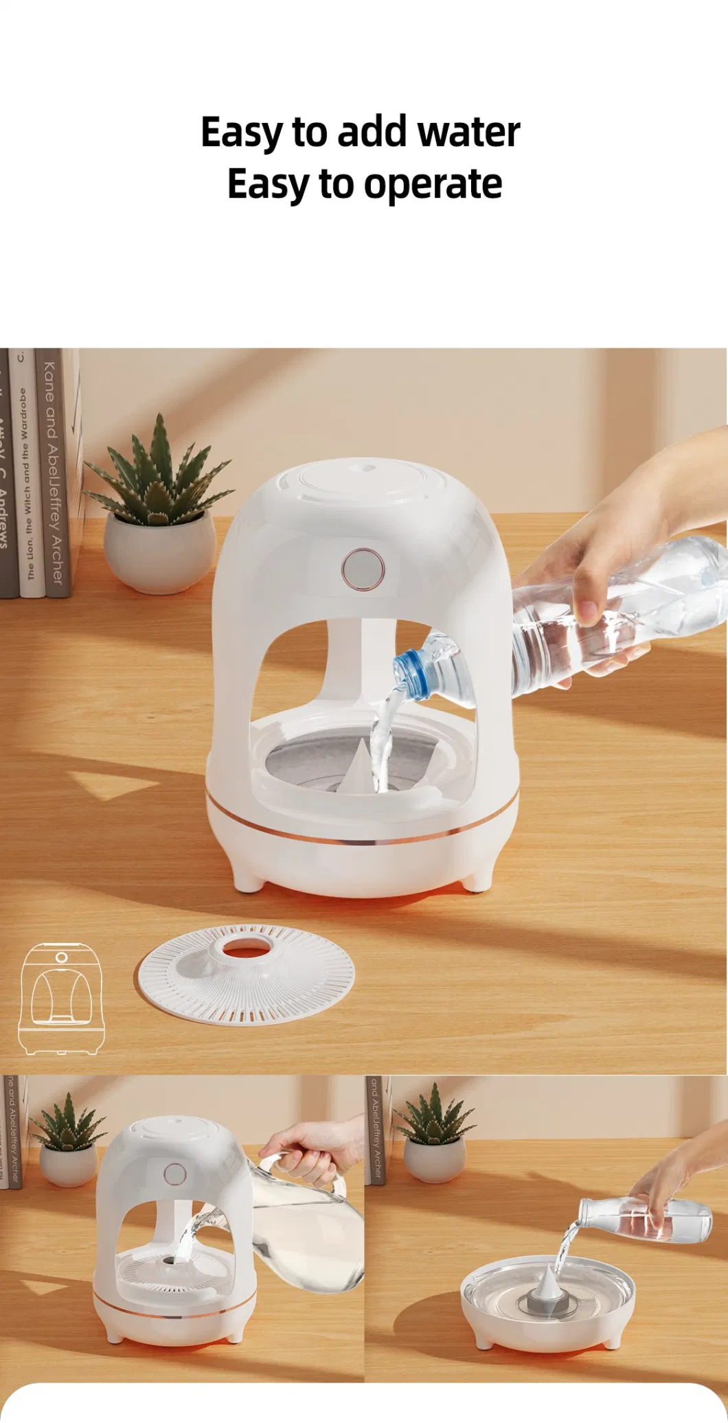 Rechargeable Home Small Steam Creative USB Ultrasonic Humidifier Mini Room Cool Mist Mak