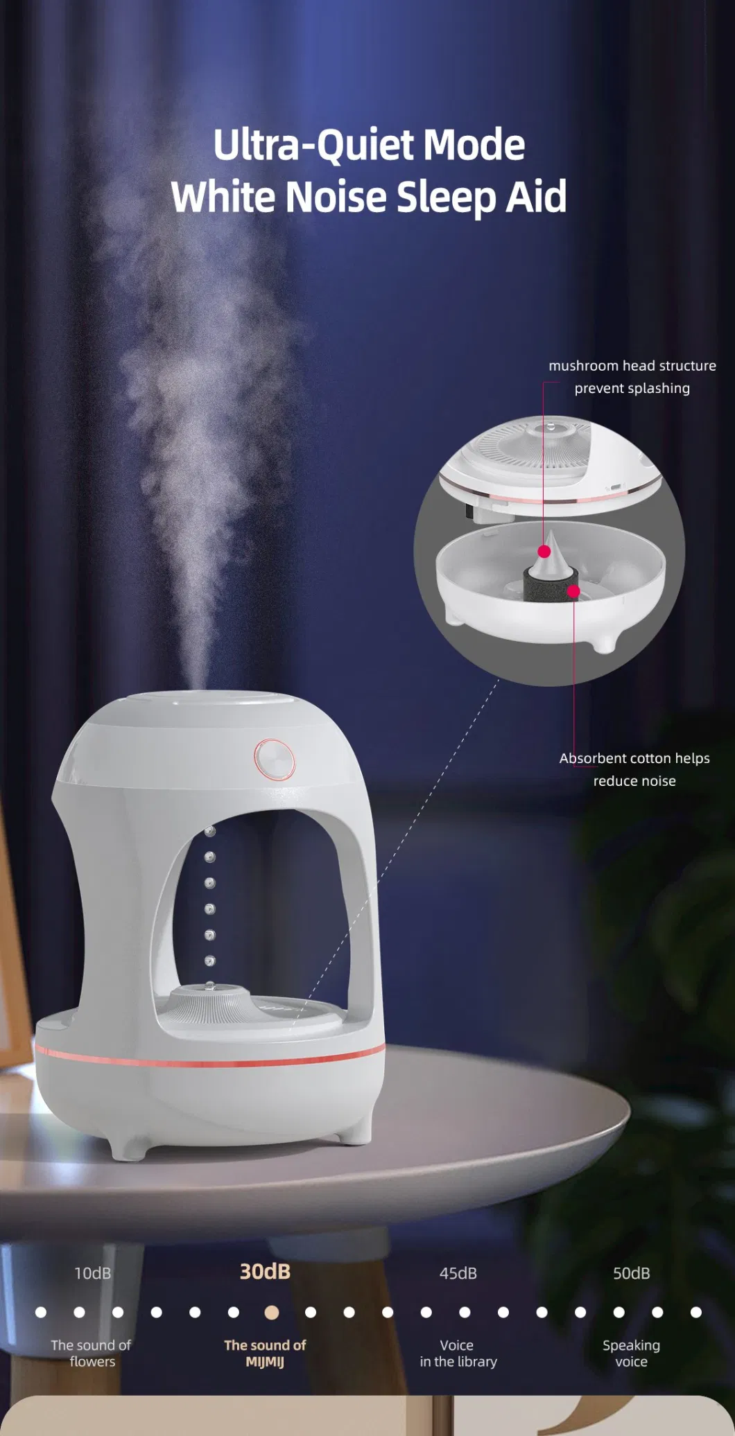 Rechargeable Home Small Steam Creative USB Ultrasonic Humidifier Mini Room Cool Mist Mak