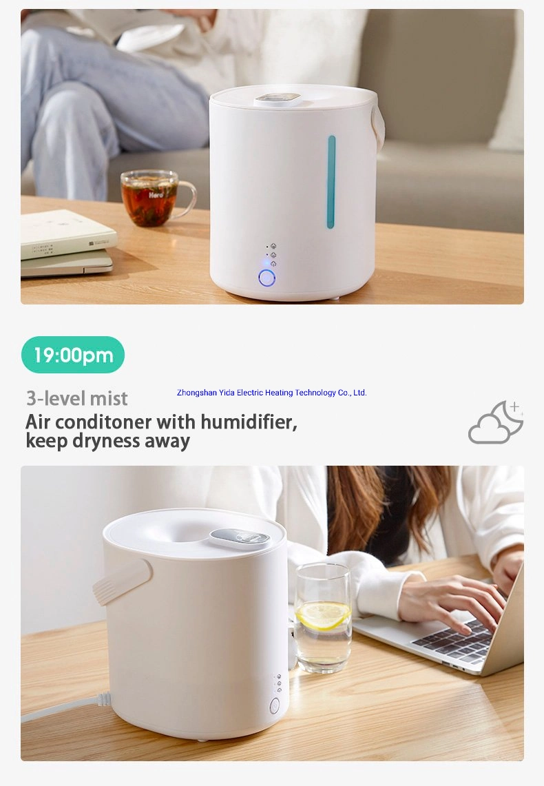 Top Fill Design Mistadjustable Mist Top Fill Room Ultrasonic Humidifier 3L Ultrasonic Humidifier