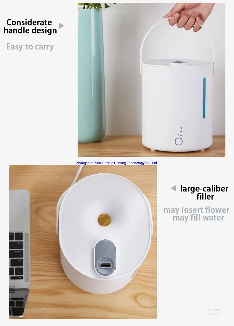 Top Fill Design Mistadjustable Mist Top Fill Room Ultrasonic Humidifier 3L Ultrasonic Humidifier