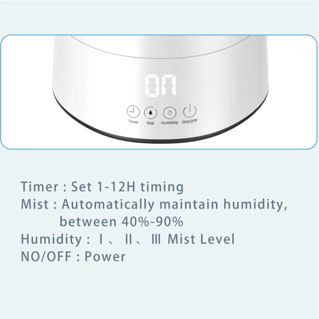 Scent Diffuser Steam Generator Air Washer 4L Top Fill Design Whisper Quiet Cool Mist Humidifier with Ionizer