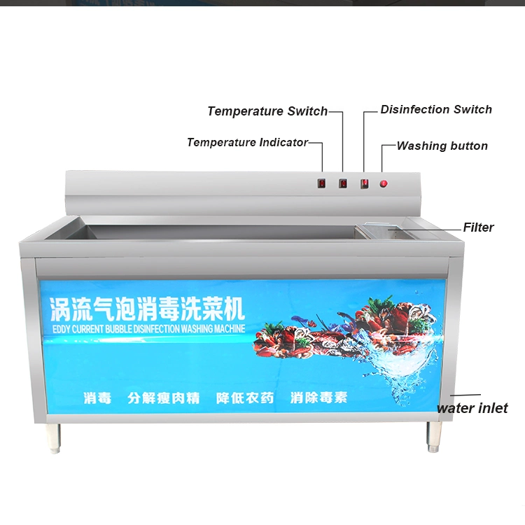 Industrial Air Bubble Ozone Fruit Vegetable Cleaning Machine Potato Ginger Apple Fruit Washing Washer