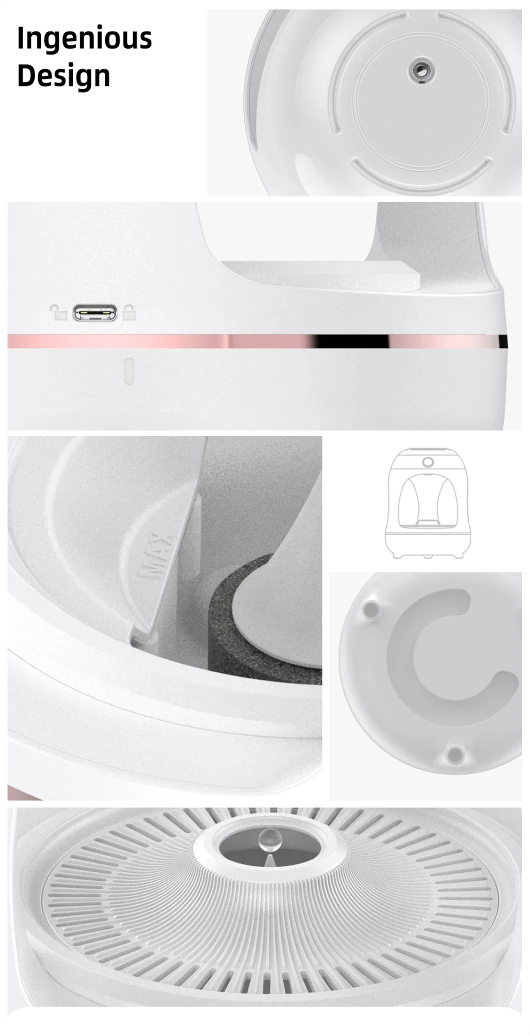 Rechargeable Home Small Steam Creative USB Ultrasonic Humidifier Mini Room Cool Mist Mak