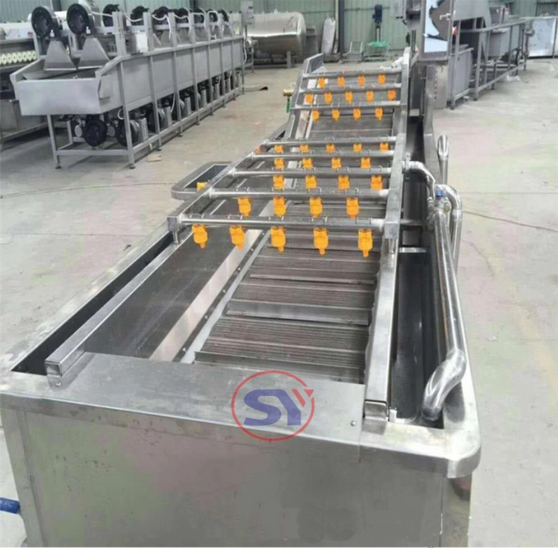 Air Bubbling Water Commercial Washer for Fruit and Vegetable Processing Line