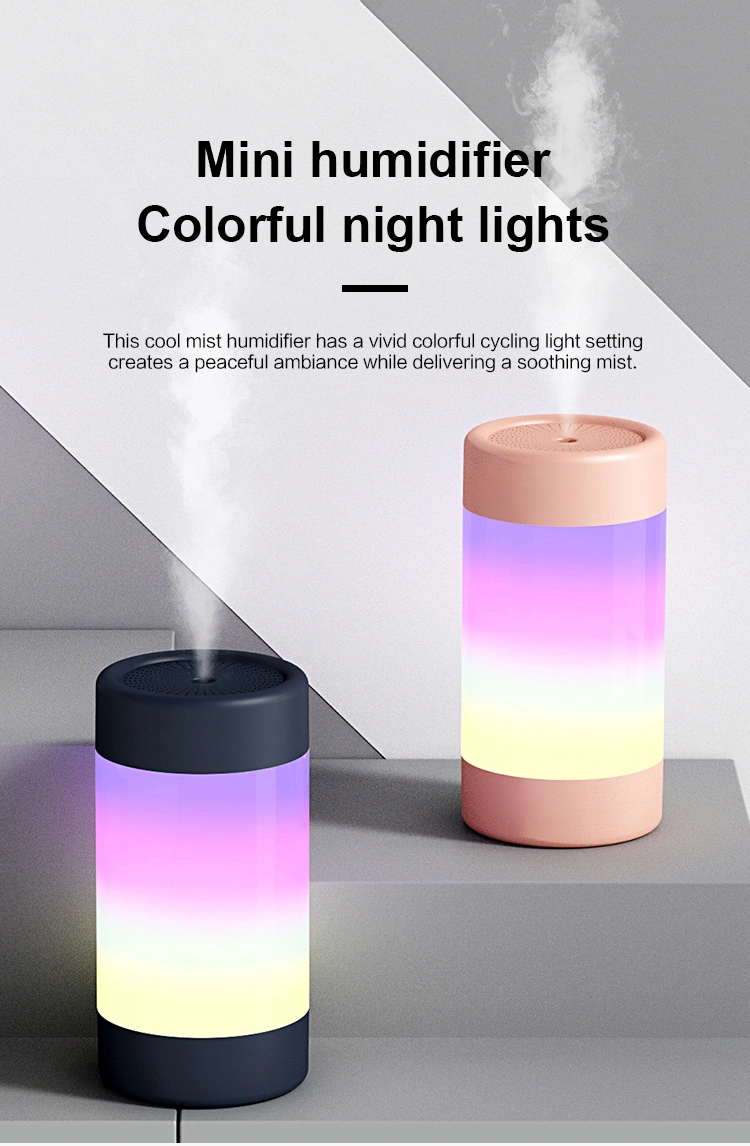 2021 New OEM Home Air Electronic Ultrasonic Large Cool Mist Top Fill Humidifier Colourful Night Lamp USB LED Night Light with Humidifiers for Baby Bedroom