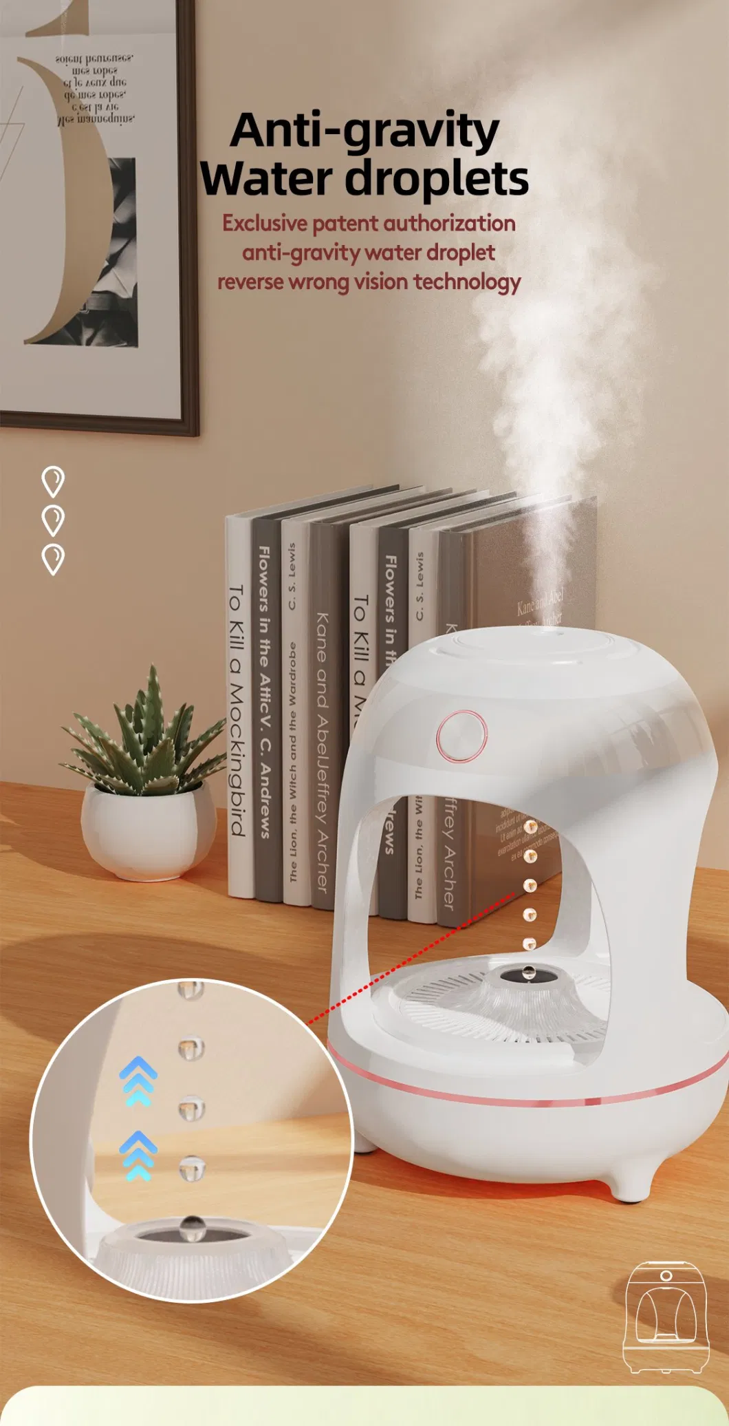 Rechargeable Home Small Steam Creative USB Ultrasonic Humidifier Mini Room Cool Mist Mak