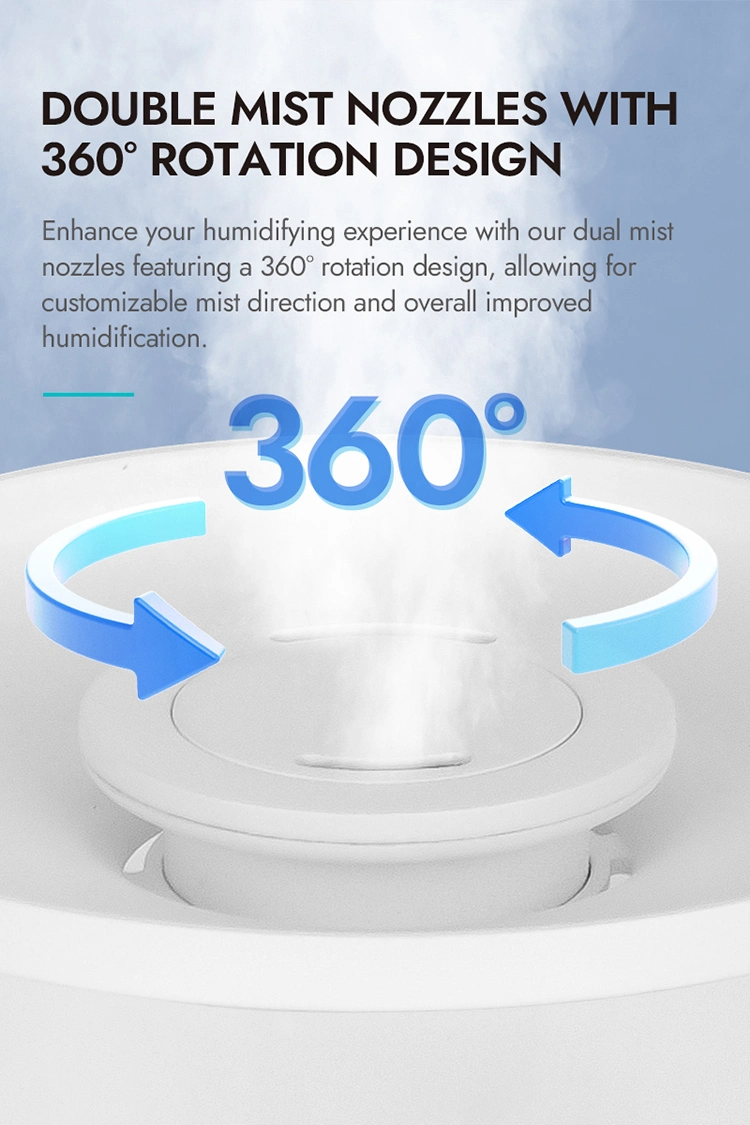 5L Tabletop Electric Ultrasonic Aromatherapy Humidifier Night Light Front Switch Color-Changing