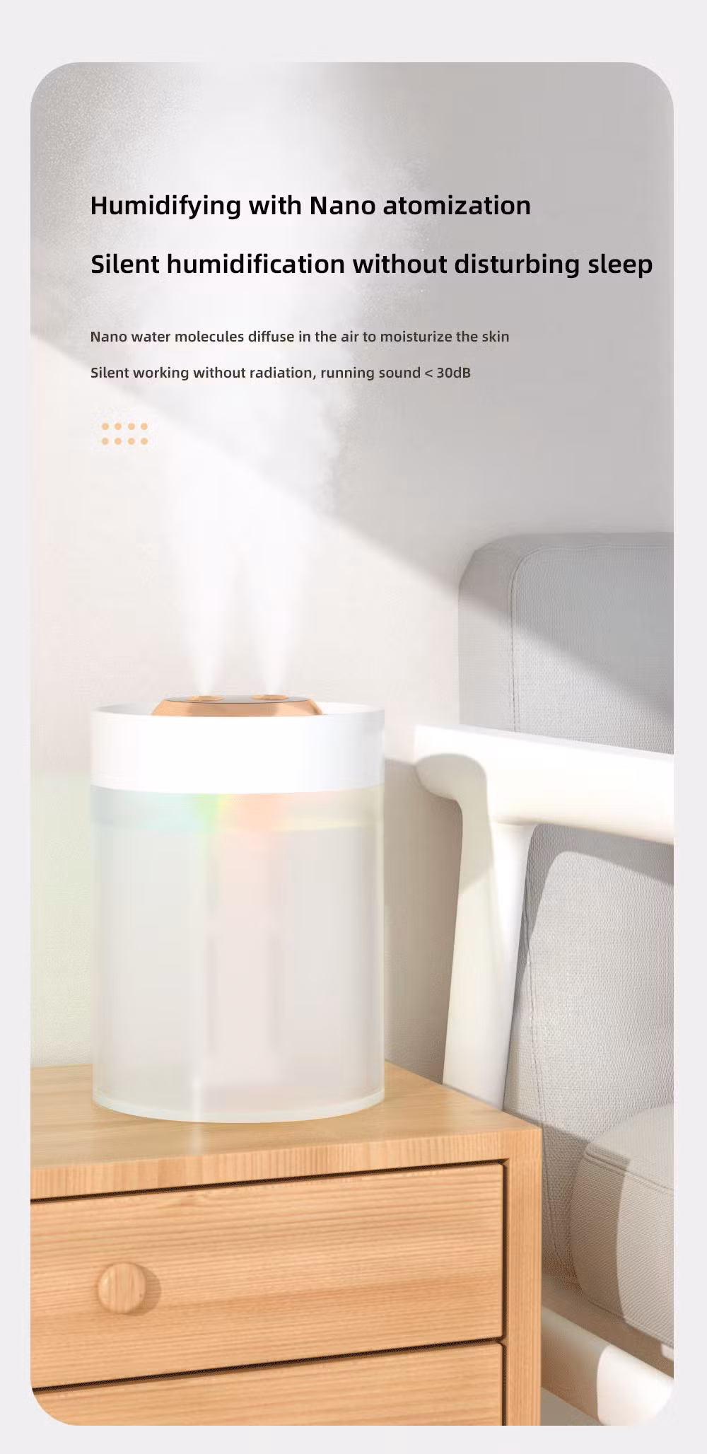 China&prime; S Supply of Major Platforms Hot Products 4.2L Large Capacity Ultrasonic Mute Whole House Humidifier