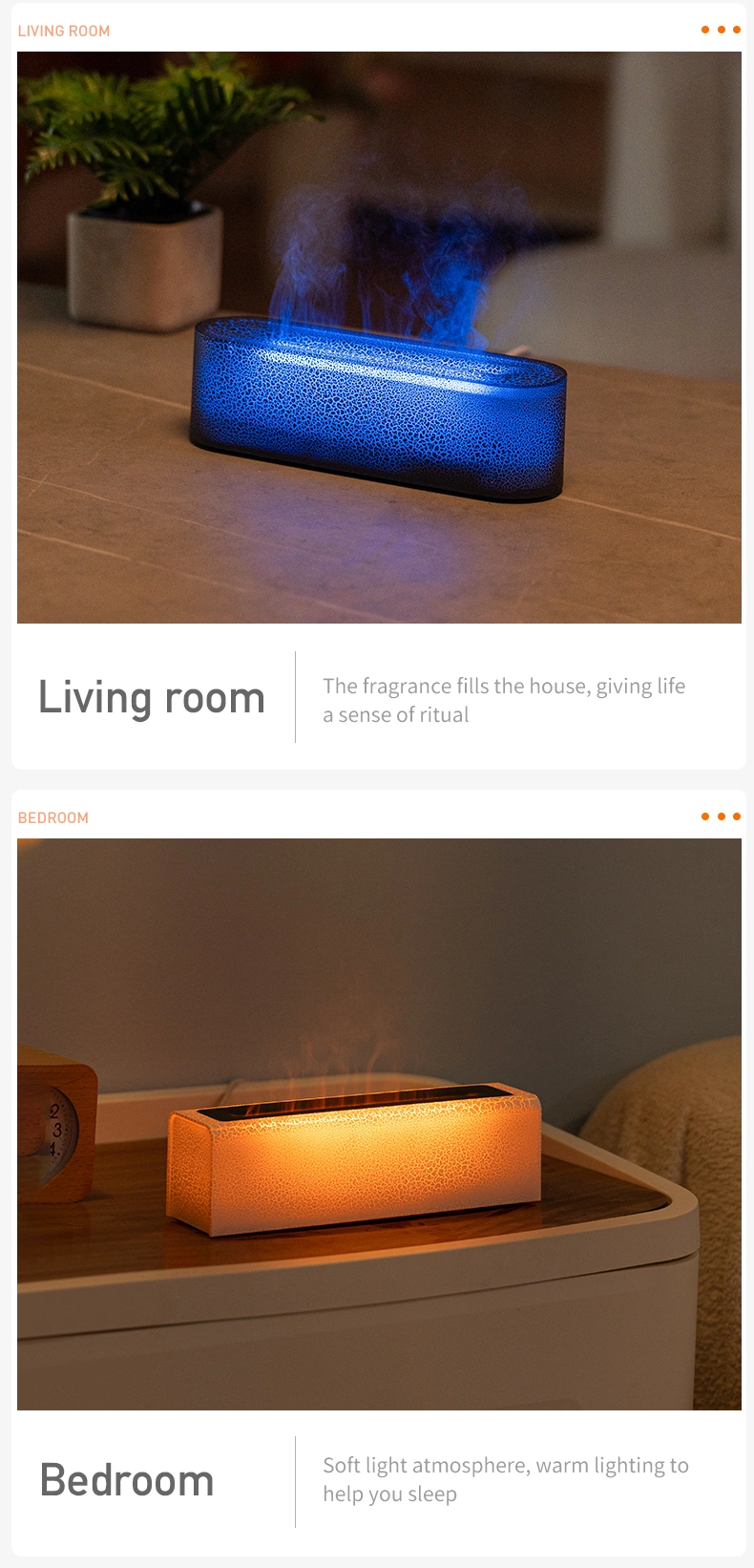 Colorful Atmosphere Light Aromatherapy Machine Water and Power Protection Humidifier Air Purifier