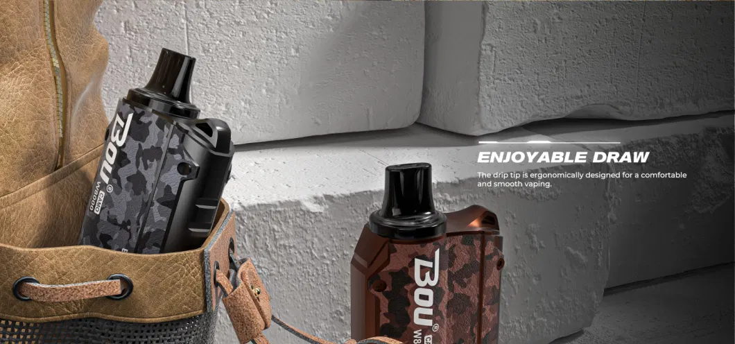 Hot Sell Disposable Vape 8000 Puff Vaporizer Bou Camo Disposable Vape