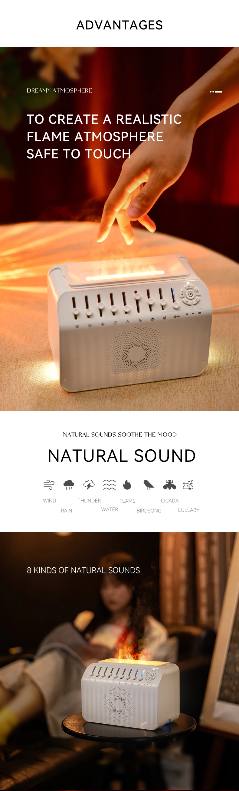 3D Flame Effect Aroma Diffuser Fire Humidifier Diffuser Air Humidifiers