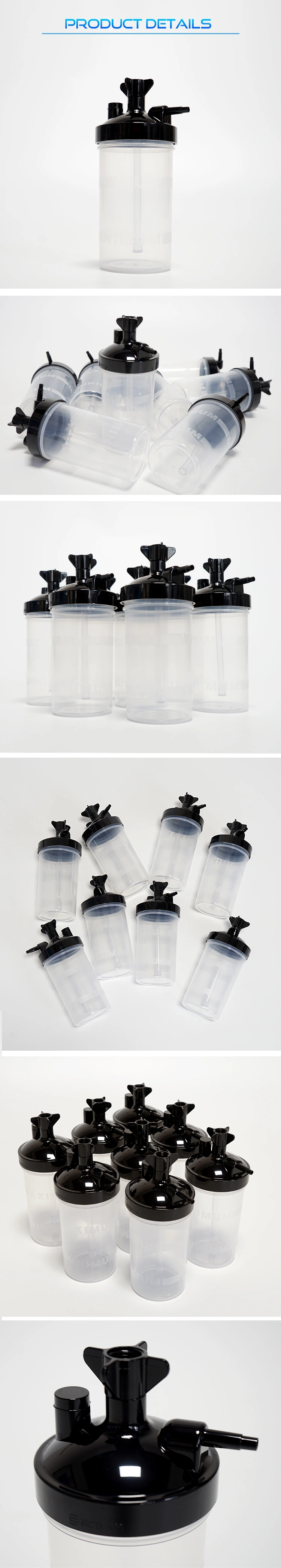 Humidifier Water Bottle and Tubing Connector for Oxygen Concentrator