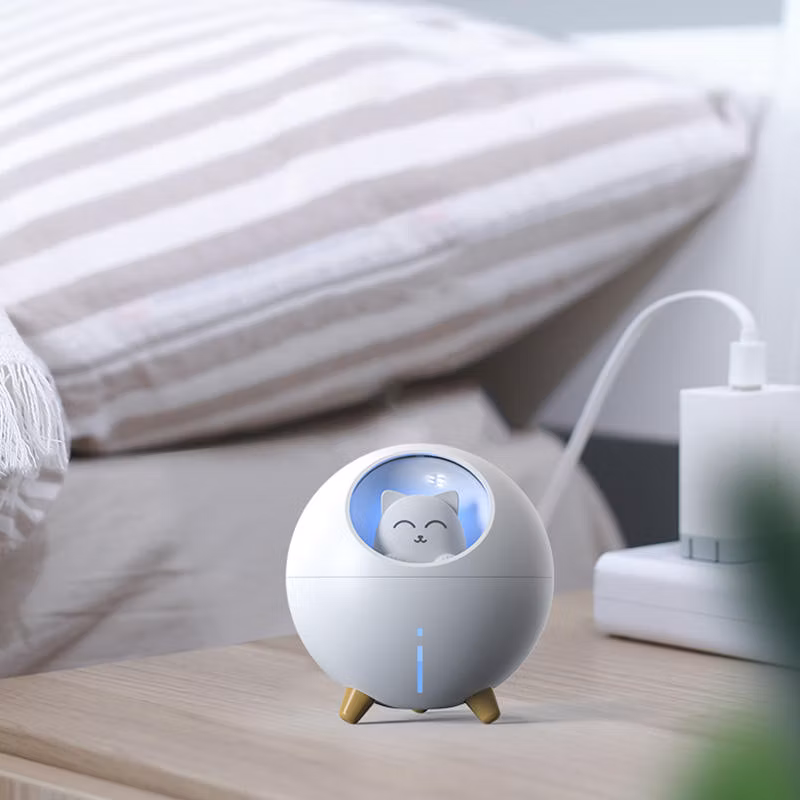 Cat Shape Cool Misting Personal Mini Portable Ultrasonic Spray Humidifier