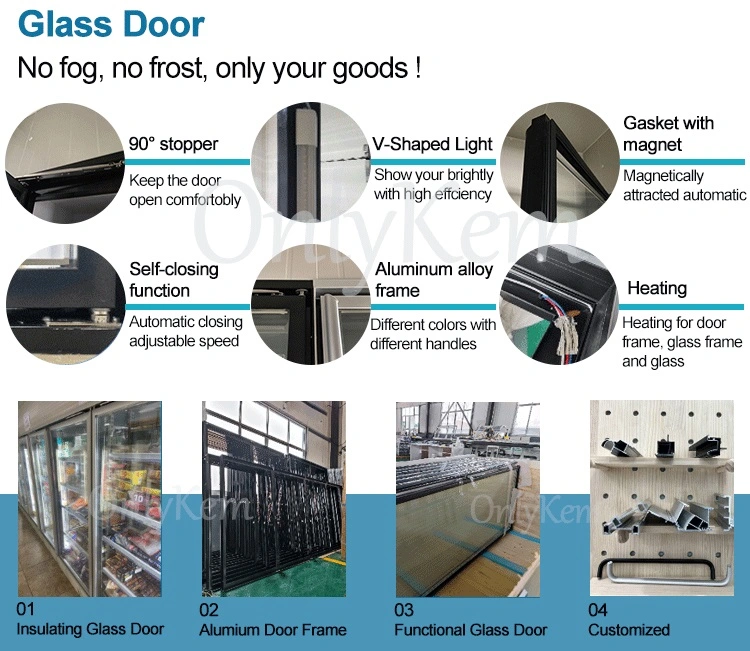 Showcase Cold Freezer Room Glass Door Display Walk in Cooler