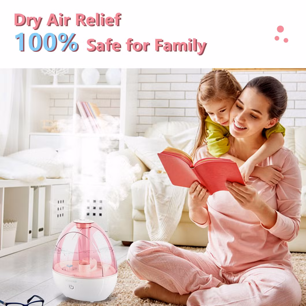 16 Hours Continuously Operating 1.8L Cool Mist Humidifiers for Bedroom Baby Plants