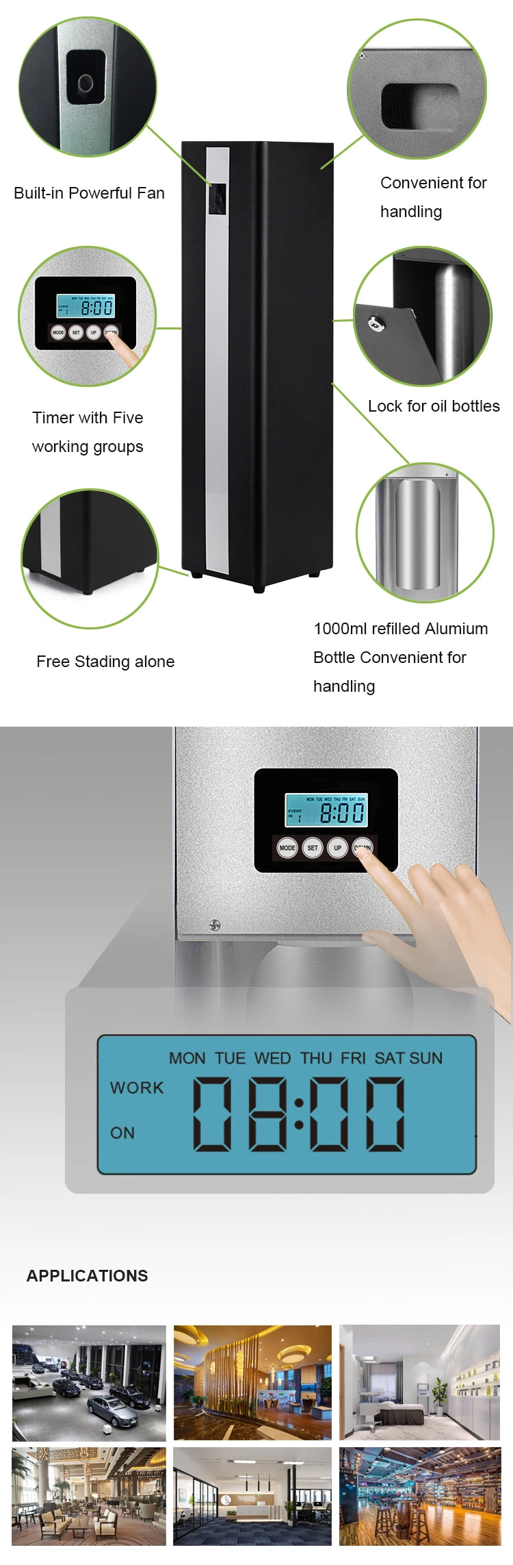 Portable Aroma Wholesale Household Remote Cool Mist Humidifier Ultrasonic Fan Diffuser