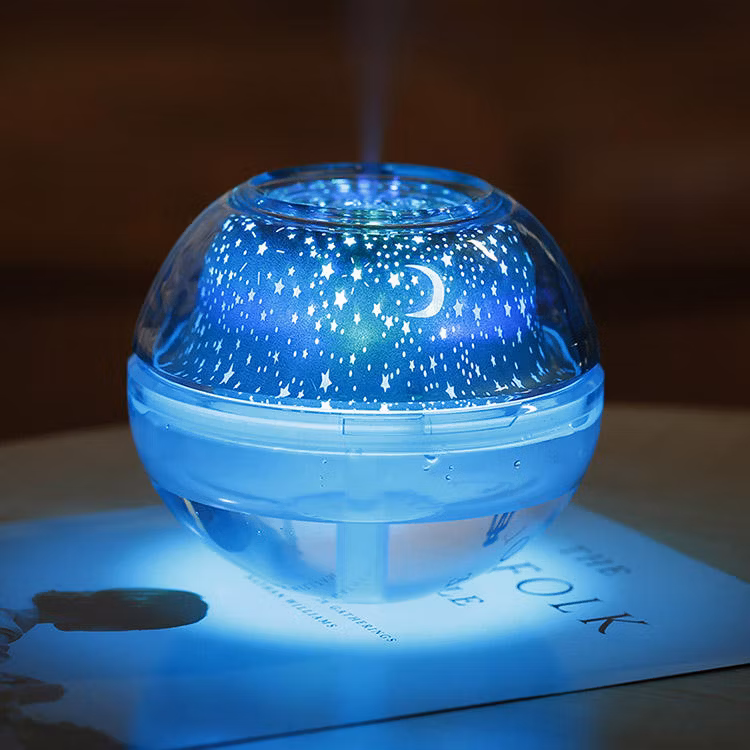 Cool Mist Portable USB Humidifier Travel Room Humidifier with Projector