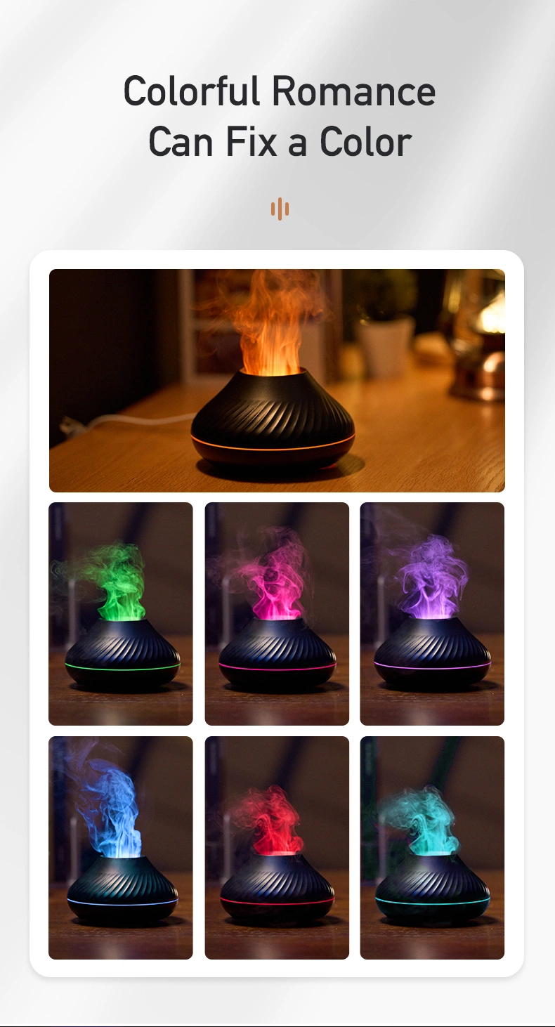 Creative Small Essential Oil Diffuser Flame Diffuser USB Ultrasonic Home Mute Humidifier
