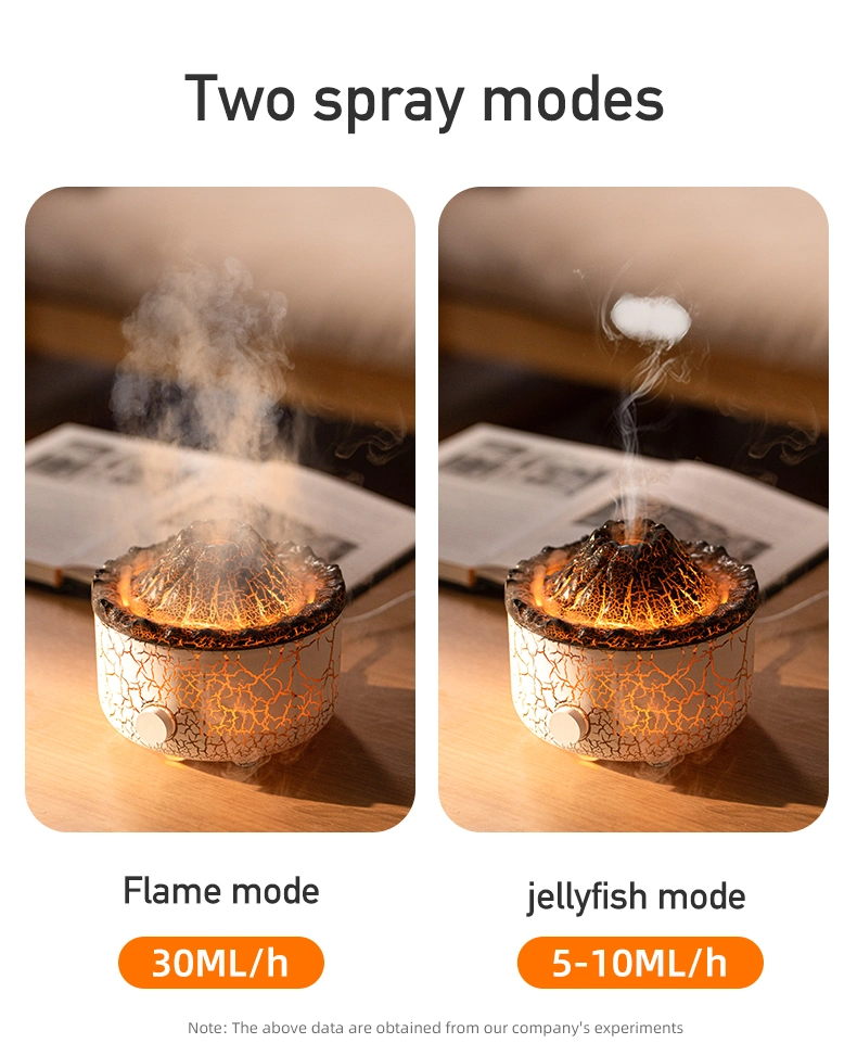 Seven Color Flame Humidifier Office Air Purifier Large Fog Volume Humidifier