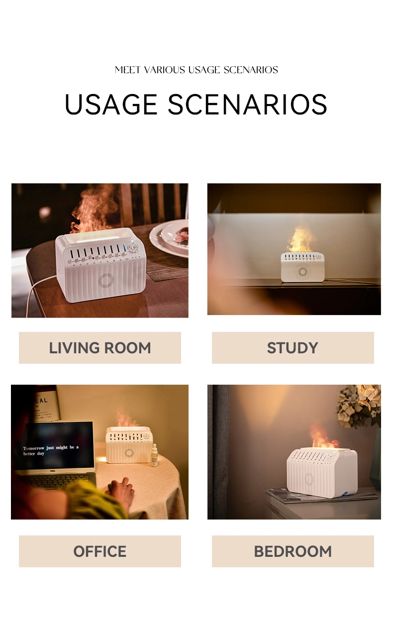 3D Flame Effect Aroma Diffuser Fire Humidifier Diffuser Air Humidifiers