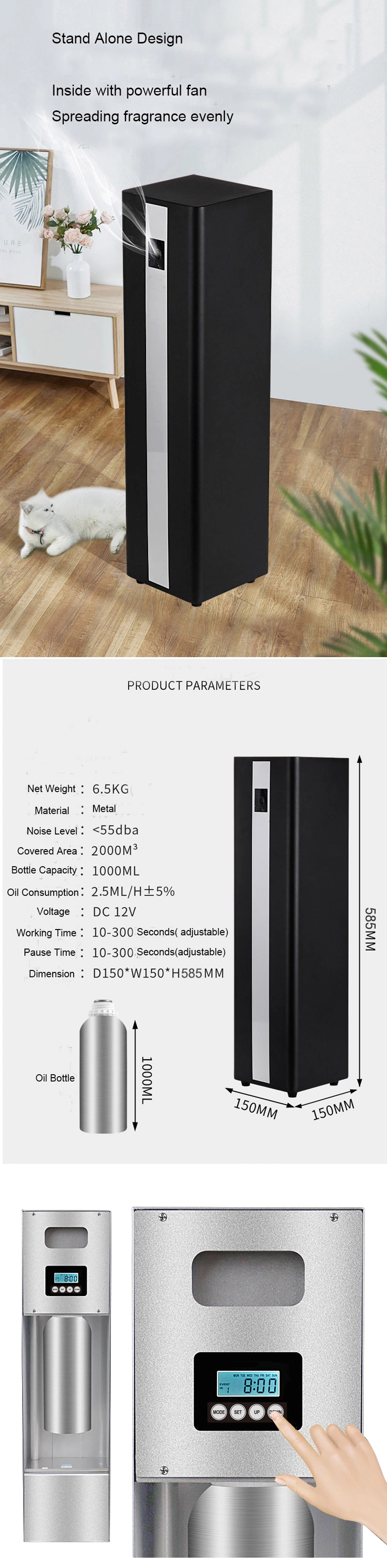 Portable Aroma Wholesale Household Remote Cool Mist Humidifier Ultrasonic Fan Diffuser