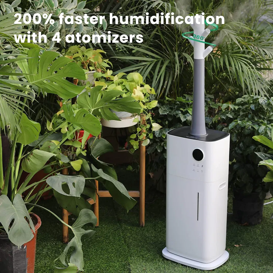 100V-240V Digital Smart Ion Moving Mobile Heavy Fog Mist Extra Large Capacity Air Humidifiers for Fruits Fresh Keeping