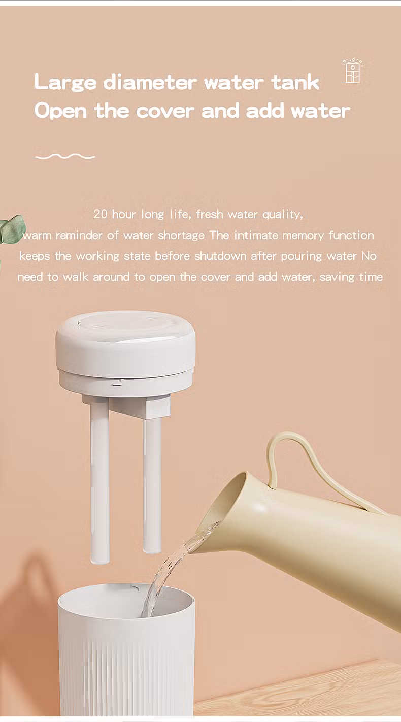 800ml Large Capacity Dual Spray Ultrasonic Air Humidifier with Night Light