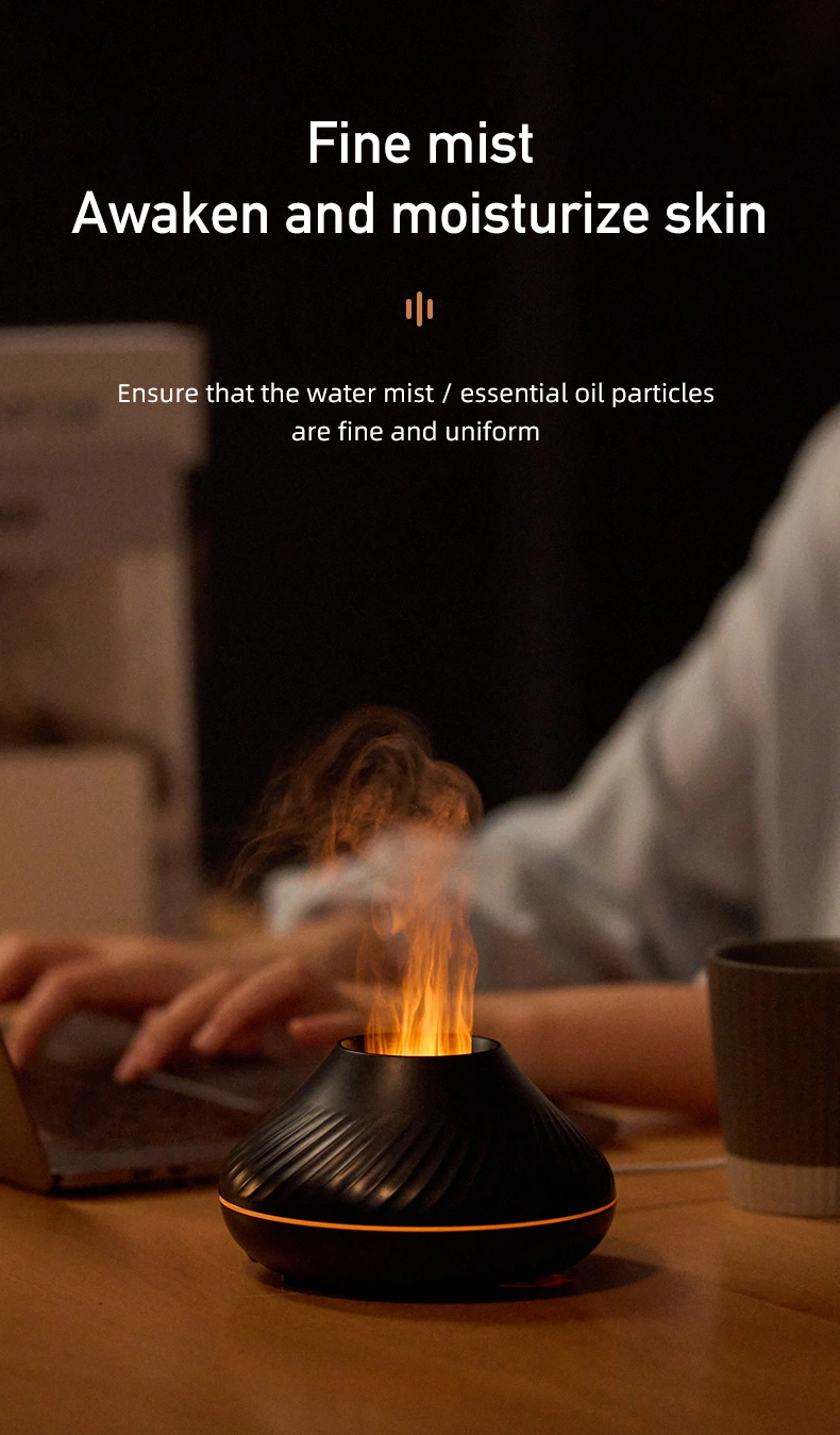 Creative Small Essential Oil Diffuser Flame Diffuser USB Ultrasonic Home Mute Humidifier
