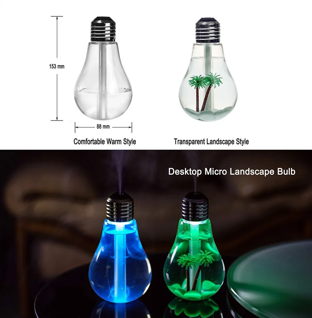 USB Humidifier Night Light Bulb Humidifier Air Purifier Atomizer Esg10428