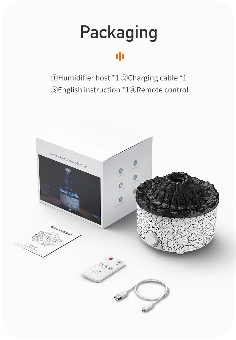 Seven Color Flame Humidifier Office Air Purifier Large Fog Volume Humidifier