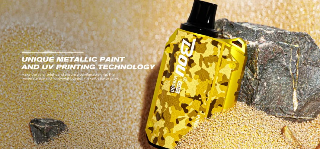 Hot Sell Disposable Vape 8000 Puff Vaporizer Bou Camo Disposable Vape