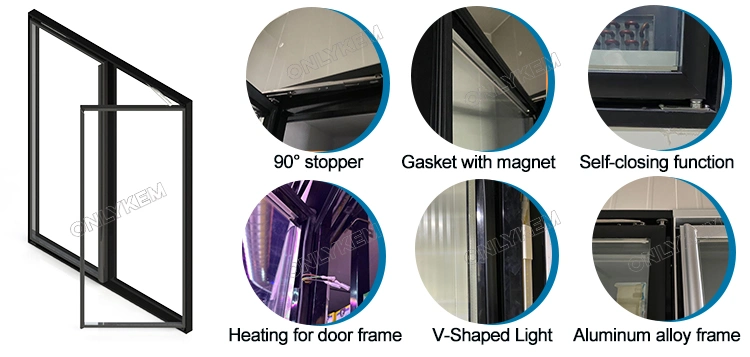 Glass Door Freezer Display Cold Room Walk in Cooler Combo