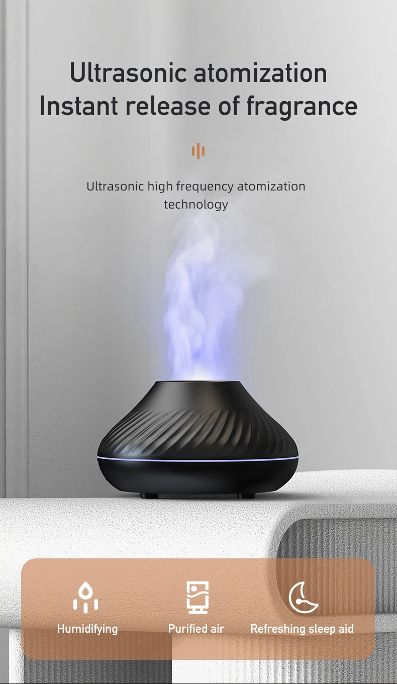 Creative Small Essential Oil Diffuser Flame Diffuser USB Ultrasonic Home Mute Humidifier